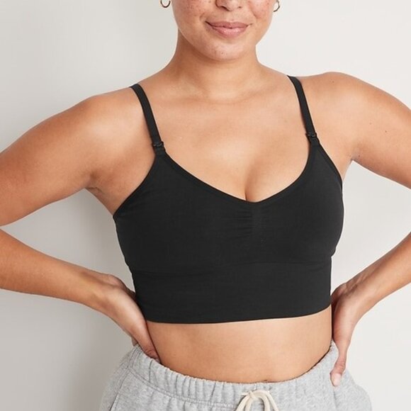 Maternity High Support Hands-Free Pumping Bra SIZE L BLACK - Picture 1 of 10